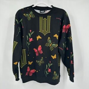 Wicked Womens Sweatshirt Sz M Graphic Butterfly Dark Academia Gothic Cottagecore